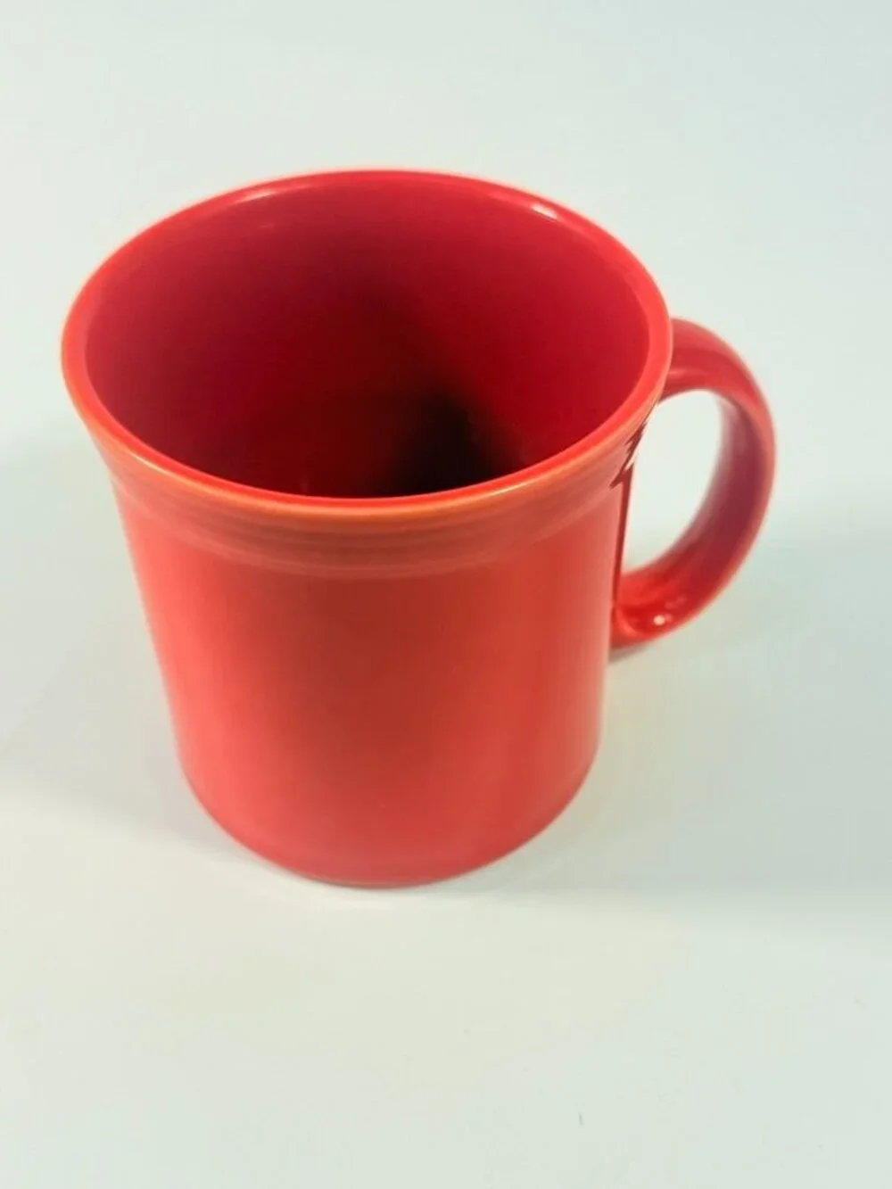 Coffee Tea Mug Cup Scarlet Red Fiesta Ware 8oz 3 5/8 in Homer Laughlin Vintage - Picture 16 of 16